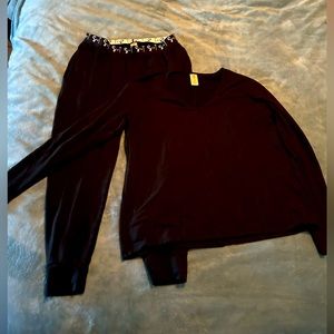 Smash + Tess Perfect Jogger and V Long Sleeve Set -Sz Medium- Black EUC
